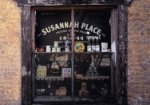 Susannah Place shop window, showing old fashioned goods for sale, re-created to c1915.