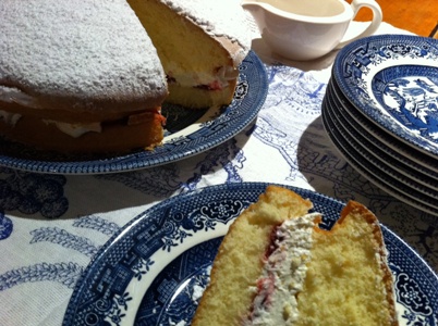 Victoria sponge cake made by Jacqui Newling.