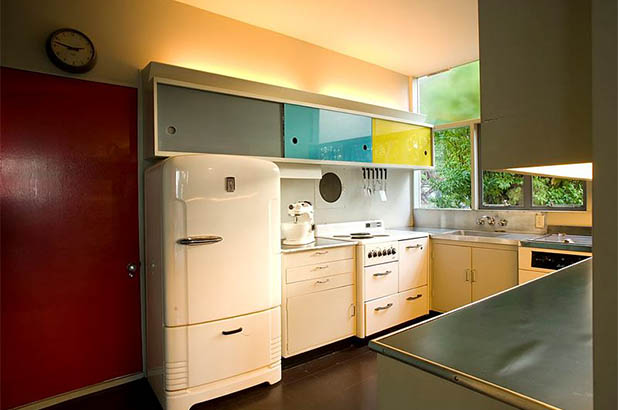 The kitchen at Rose Seidler House.