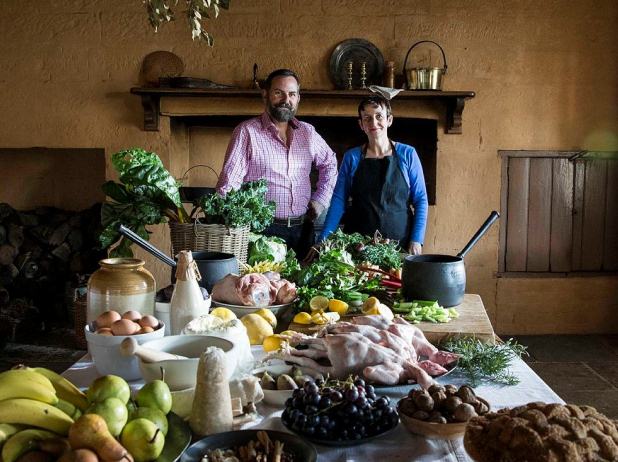 The Cook and the Curator in the kitchen at Elizabeth Farm.