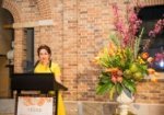 Annabel Crabb at the opening of Eat your history: a shared table.