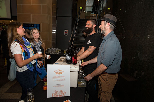 Young Henry's at the opening of Eat your history: a shared table.