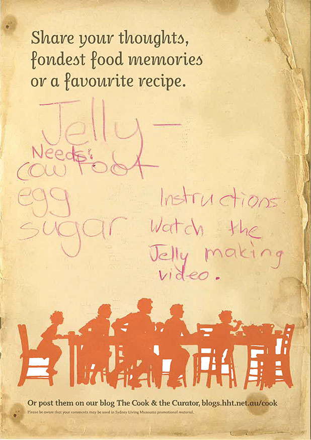 Visitor comment on jelly making from the Eat your history: a shared table exhibition