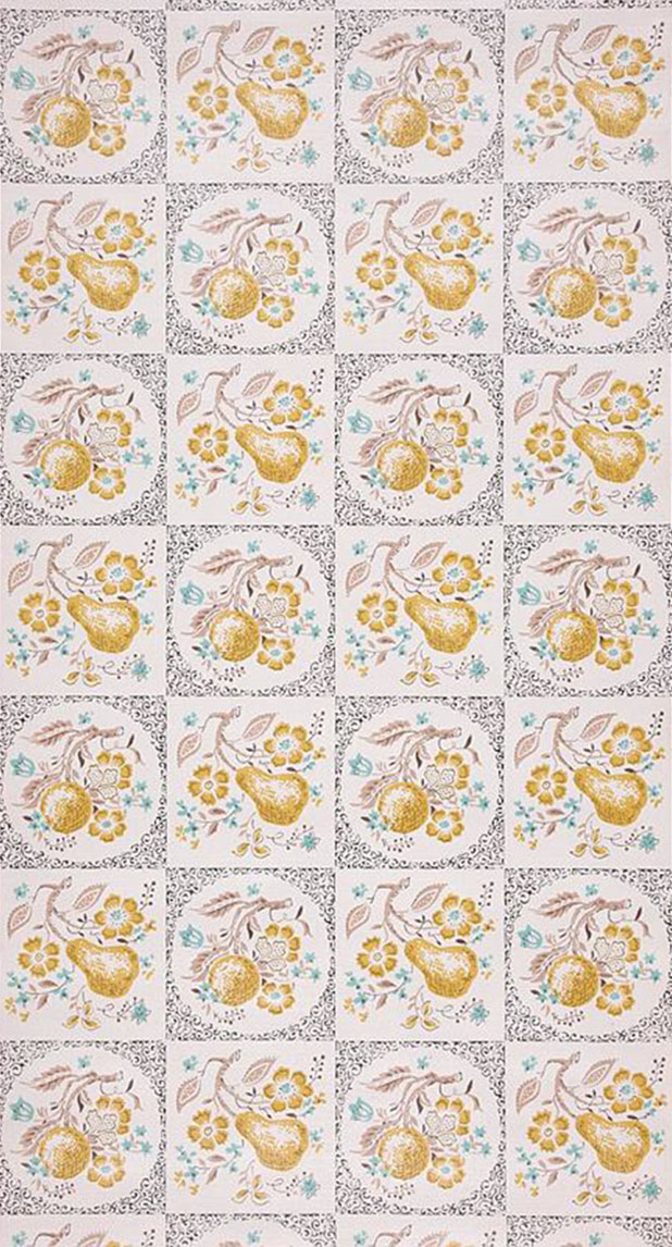 'Fruit a plenty' wallpaper, The Birge Company Inc, United States of America, c1961.