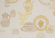 ‘Tea Time’ in a yellow colourway, The Birge Company Inc, United States of America, c1961.