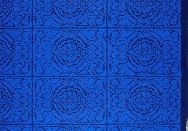 Cobalt blue tile wallpaper, Florence Broadhurst Wallpapers Pty Ltd, Sydney, c1968.