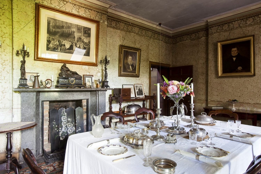 An a la Francaise table setting created at Rouse Hill House. 