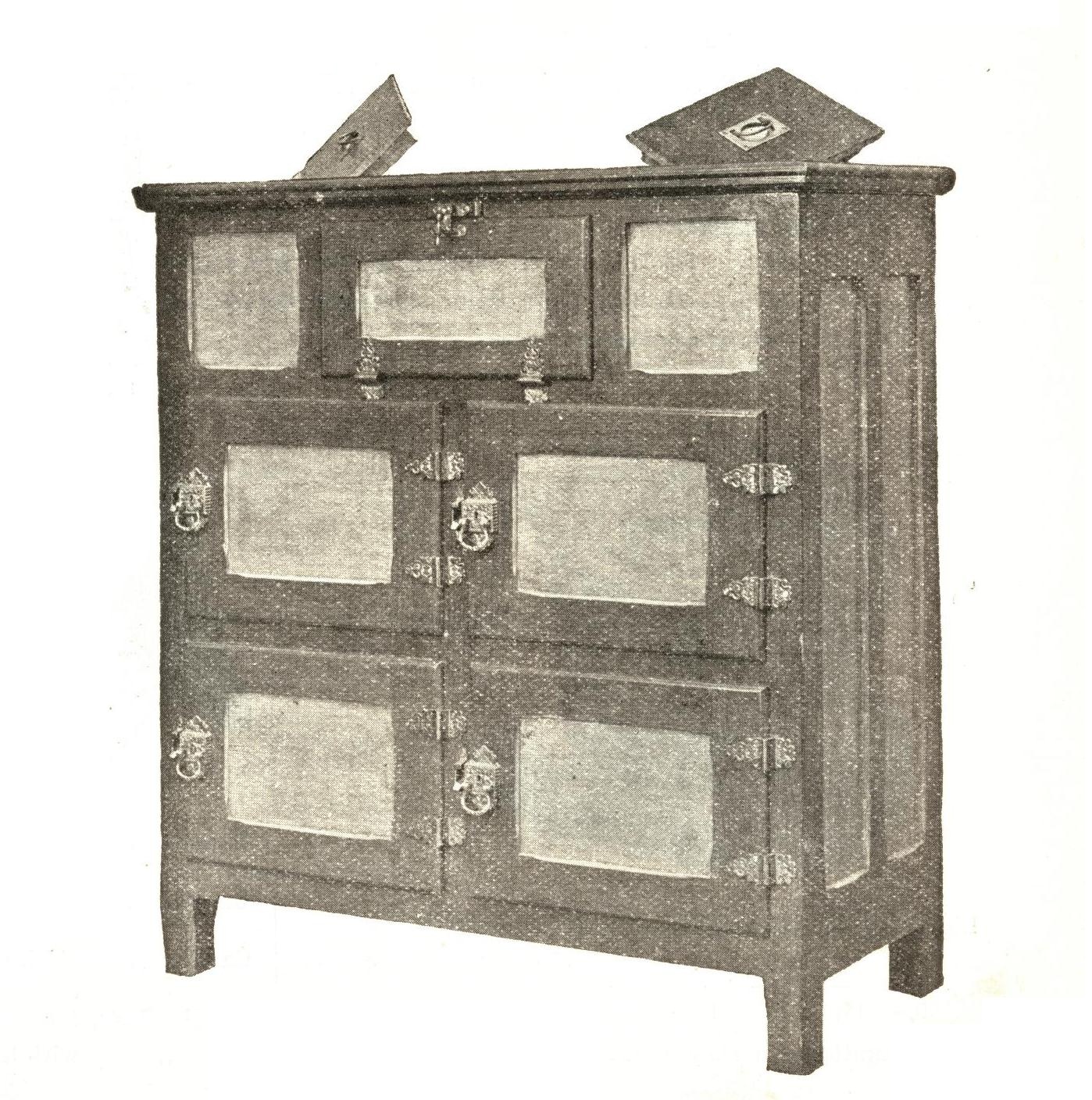 Chilcott refrigerator Design no.5 Size G from Anthony Hordern catalogue 1907