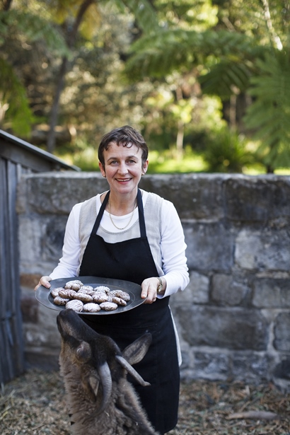 Jacqui Newling tempting Pan at Vaucluse House