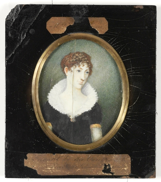 Elizabeth Macquarie ca 1810  watercolour on ivory miniature