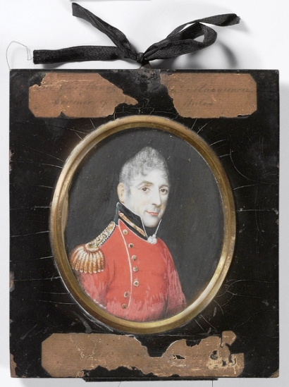 Lachlan Macquarie ca 1810 watercolour on ivory miniature