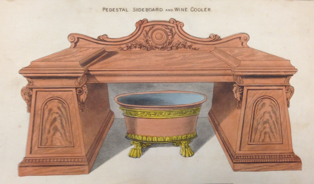 'Pedestal sideboard and wine cooler', Pl. LXXV from George Smith's, Cabinet makers and upholsterers guide, J.Taylor, London, 1808