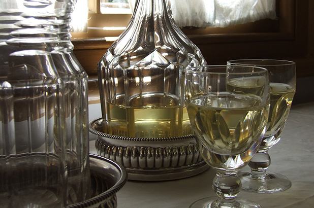 Glasses and decanter