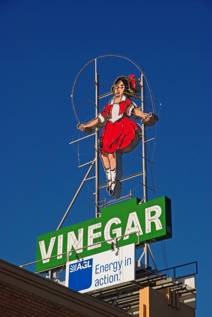 Skipping Girl Vinegar Sign