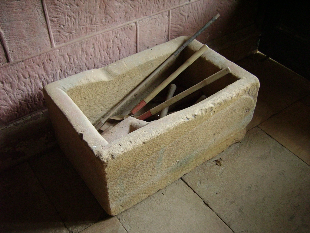 Stone sink in the Rouse Hill arcade.