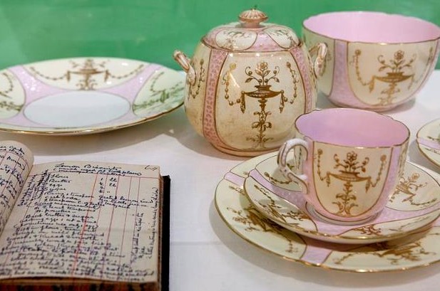 Thorburn family tea service and manuscript recipe book