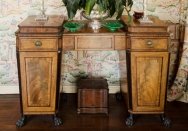 Regency sideboard in the dining room of Leslie Walford's apartment