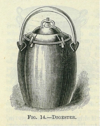 'Fig. 14. Digester' from Cassels Household Cookery. Cassel & Co., Melbourne. 1899